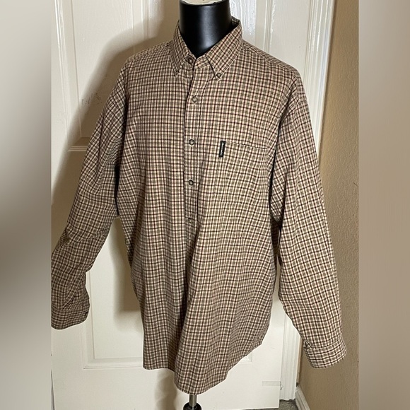 Abercrombie & Fitch Other - Vintage Abercrombie & Fitch Brown /Orange Check  XL  shirt​​​​​​​​​​​
